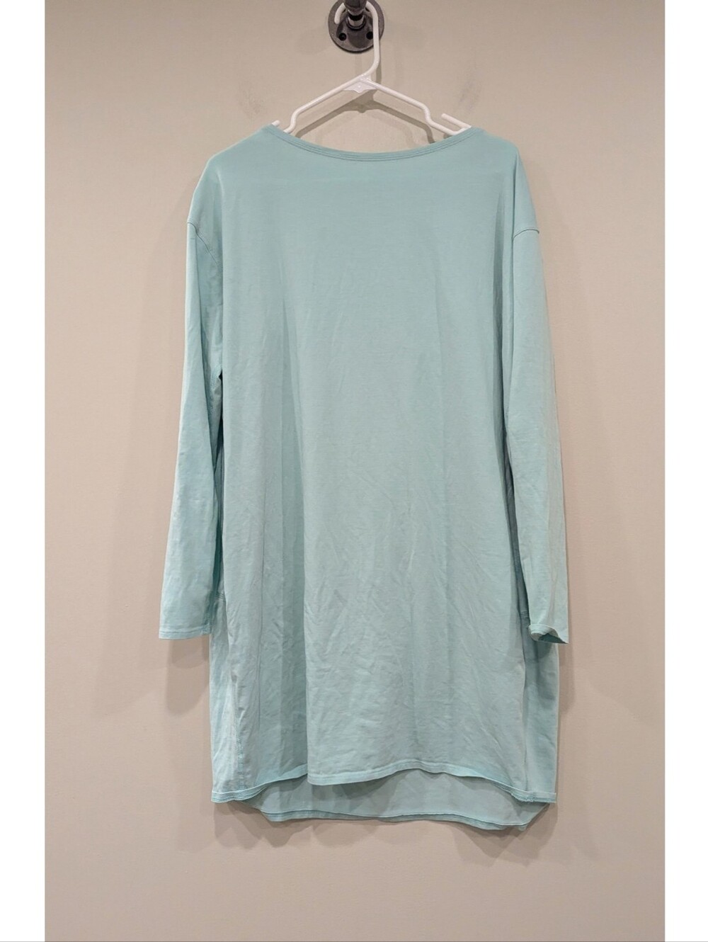 Lululemon Back In Action Long Sleeve Shirt Dress In Glacier Mint Size 12